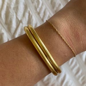 Madewell Gold Cuff Double Bracelet